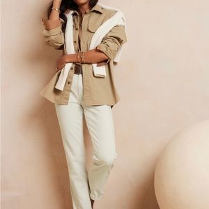 NWT Banana Republic Factory Straight High Rise Jeans, Ecru, 26/2